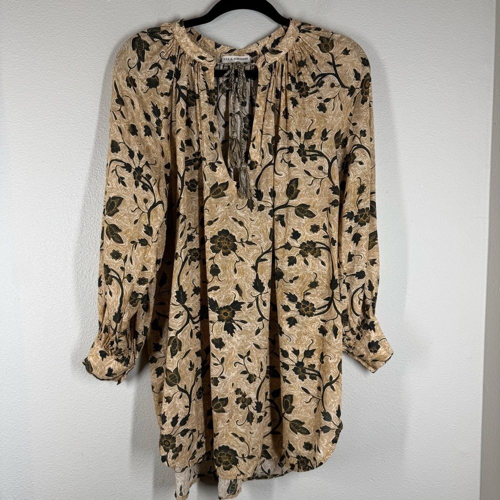Ulla Johnson Floral Printed Tassel Tunic Top Dress Women’s Size Small